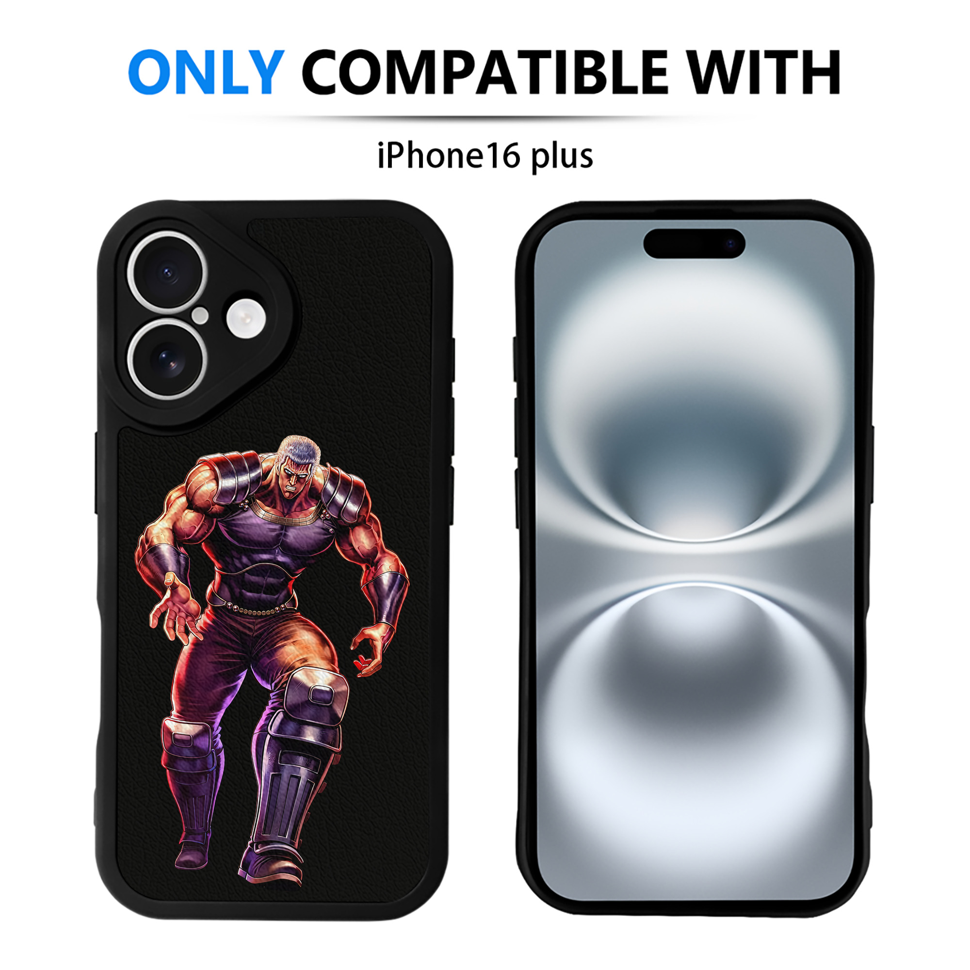 （画像用） 北斗の拳 Fist of the North Star 【iPhone 16シリーズ対応】シリコンスマホケース（レザー調） 材質：シリコン